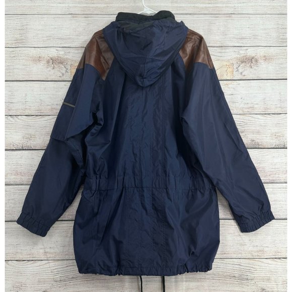 Vintage Ossi Skiwear Hooded‎ Snow Jacket Men's Size Medium Blue/Brown - Picture 2 of 16